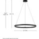 Kenna LED 25 inch Black Chandelier Ceiling Light