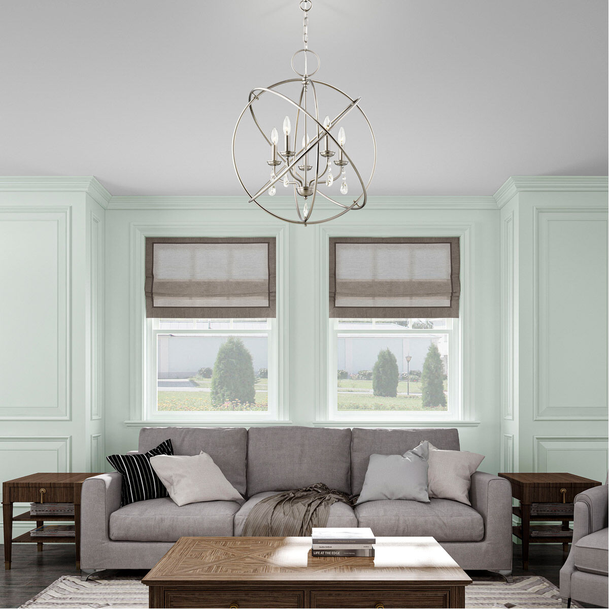 Aria 5 light chandelier top