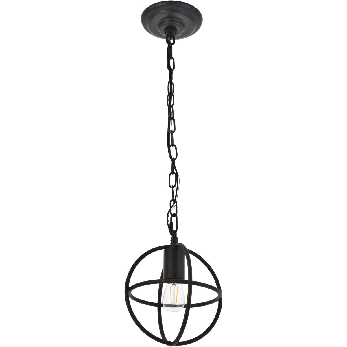 Octavia 1 Light 7.9 inch Dark Brown Pendant Ceiling Light in Dark Bronze