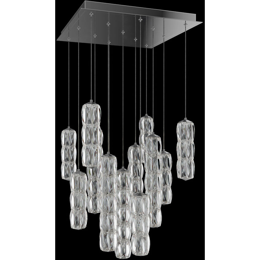 Signature Verve LED Polished Stainless Steel Multi-Light Pendant Ceiling Light