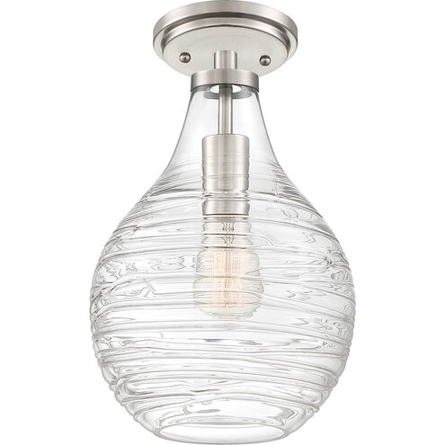 Quoizel Genie 1 Light 9 inch Brushed Nickel Semi-Flush Mount Ceiling Light QSF4019BN - Open Box