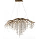 Canada LED 33.3 inch Gold Chandelier Ceiling Light, Crystal