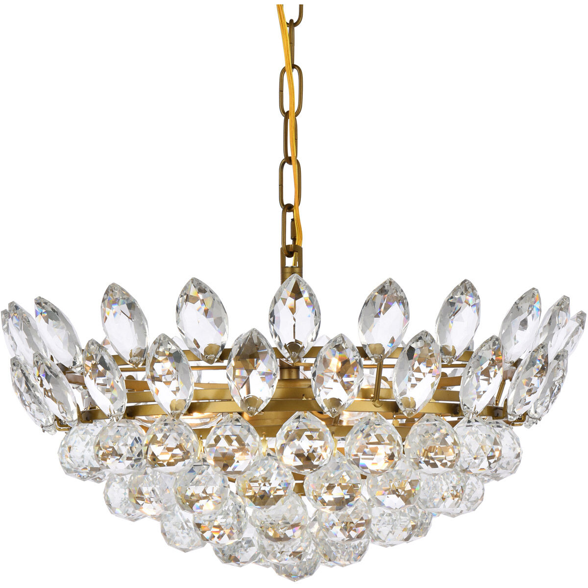 Emilia 5 Light 18 inch Brass Pendant Ceiling Light