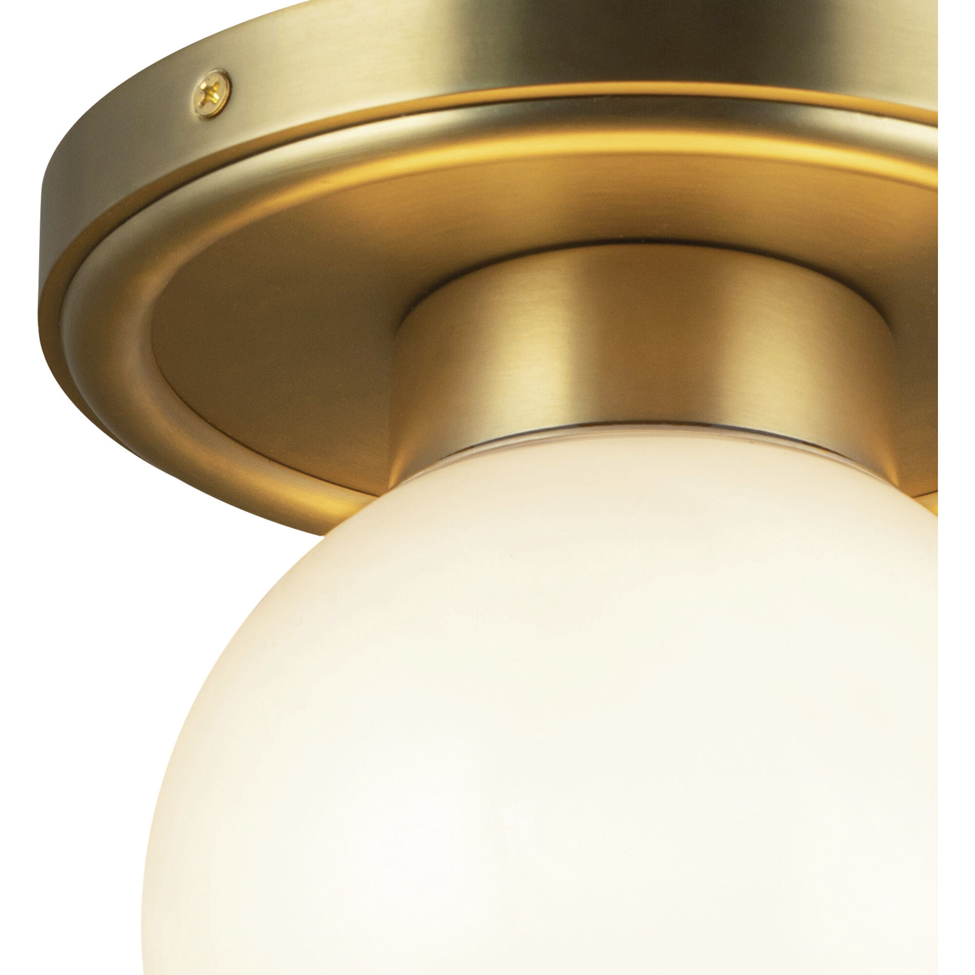 Alora Mood Fiore 1 Light 6 inch Brushed Gold/Glossy Opal Glass Semi-Flush Mount Ceiling Light
