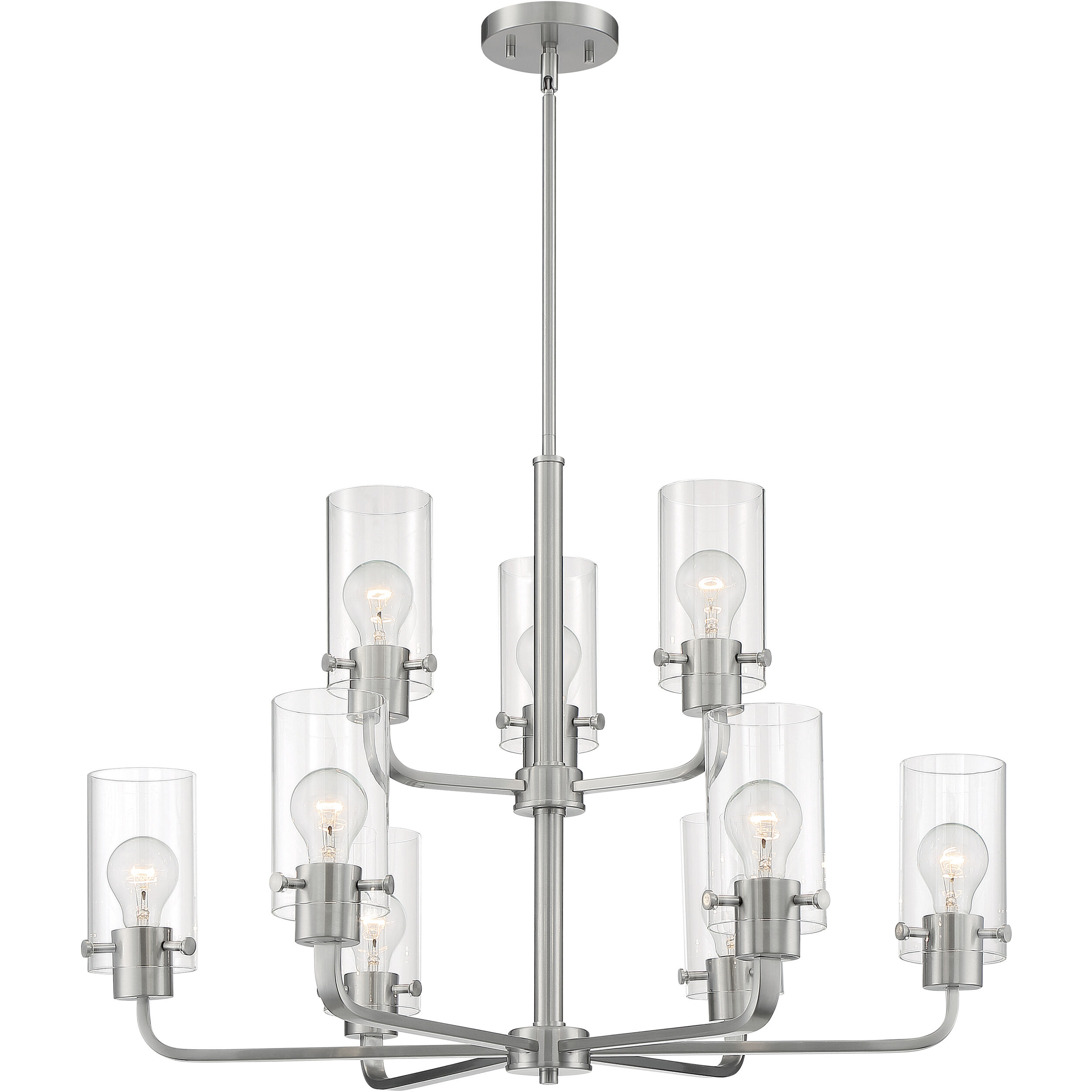 Sommerset 9 Light 30 inch Brushed Nickel Chandelier Ceiling Light