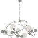 Sprig 6 Light 49.1 inch Vintage Platinum Pendant Ceiling Light in Water, Circular