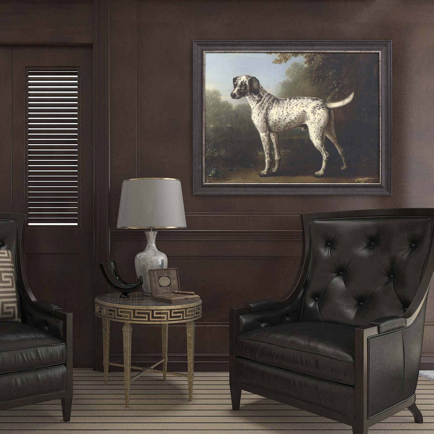 Animals Brown and Green and White and Neutral Framed Art