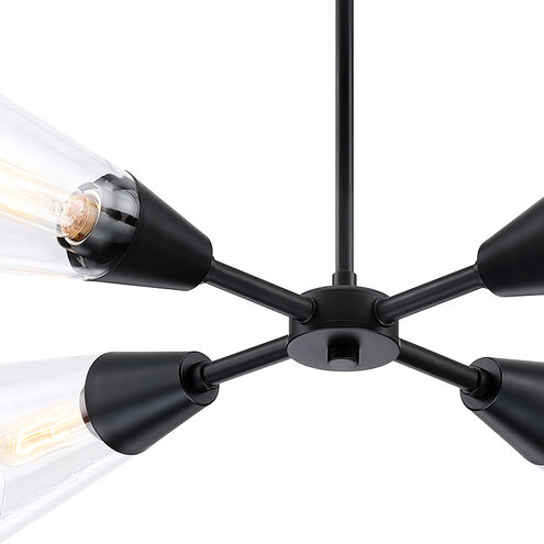 Norro 4 Light 3 inch Matte Black Chandelier Ceiling Light