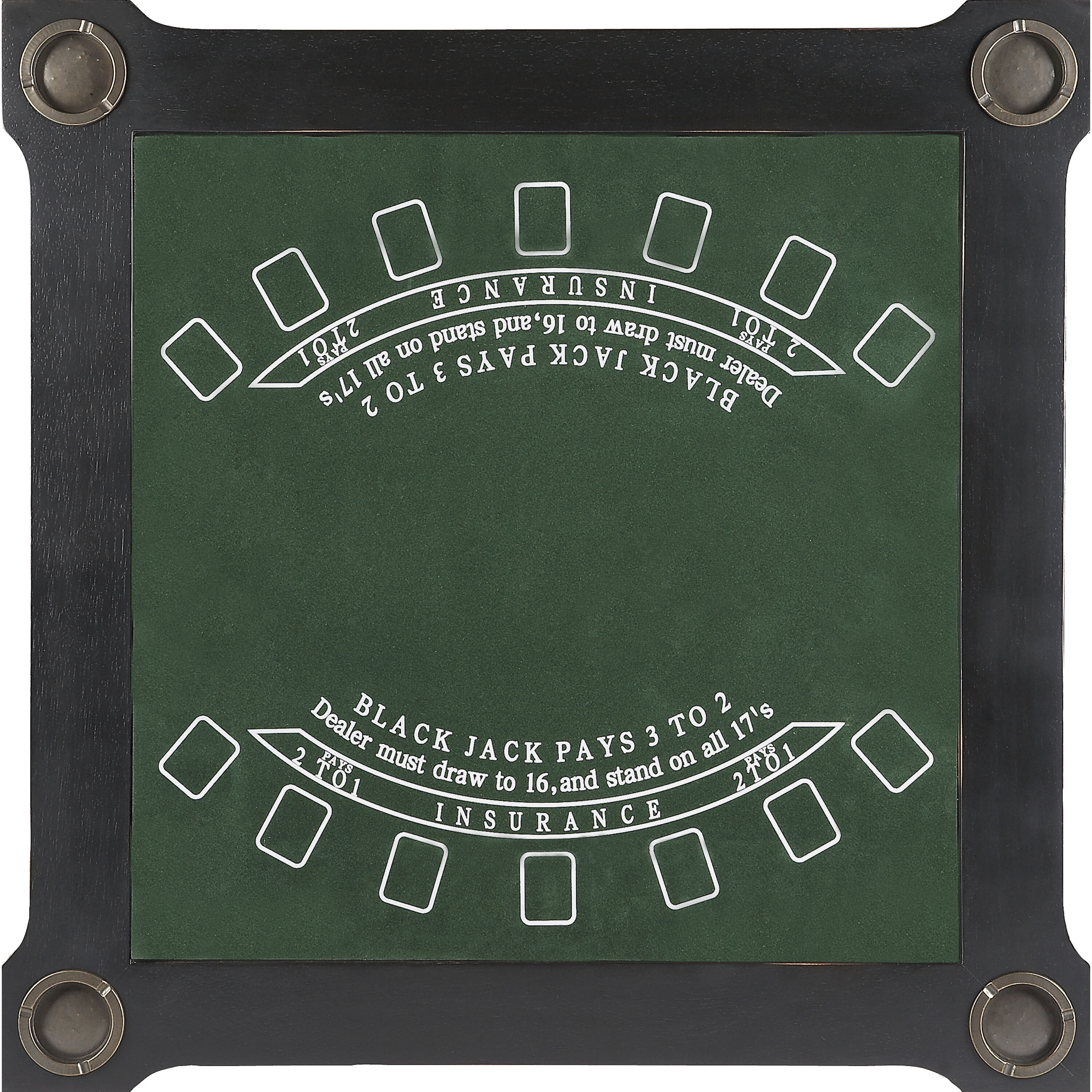 Masterpiece Vincent  36 X 36 inch Black Licorice Game Table