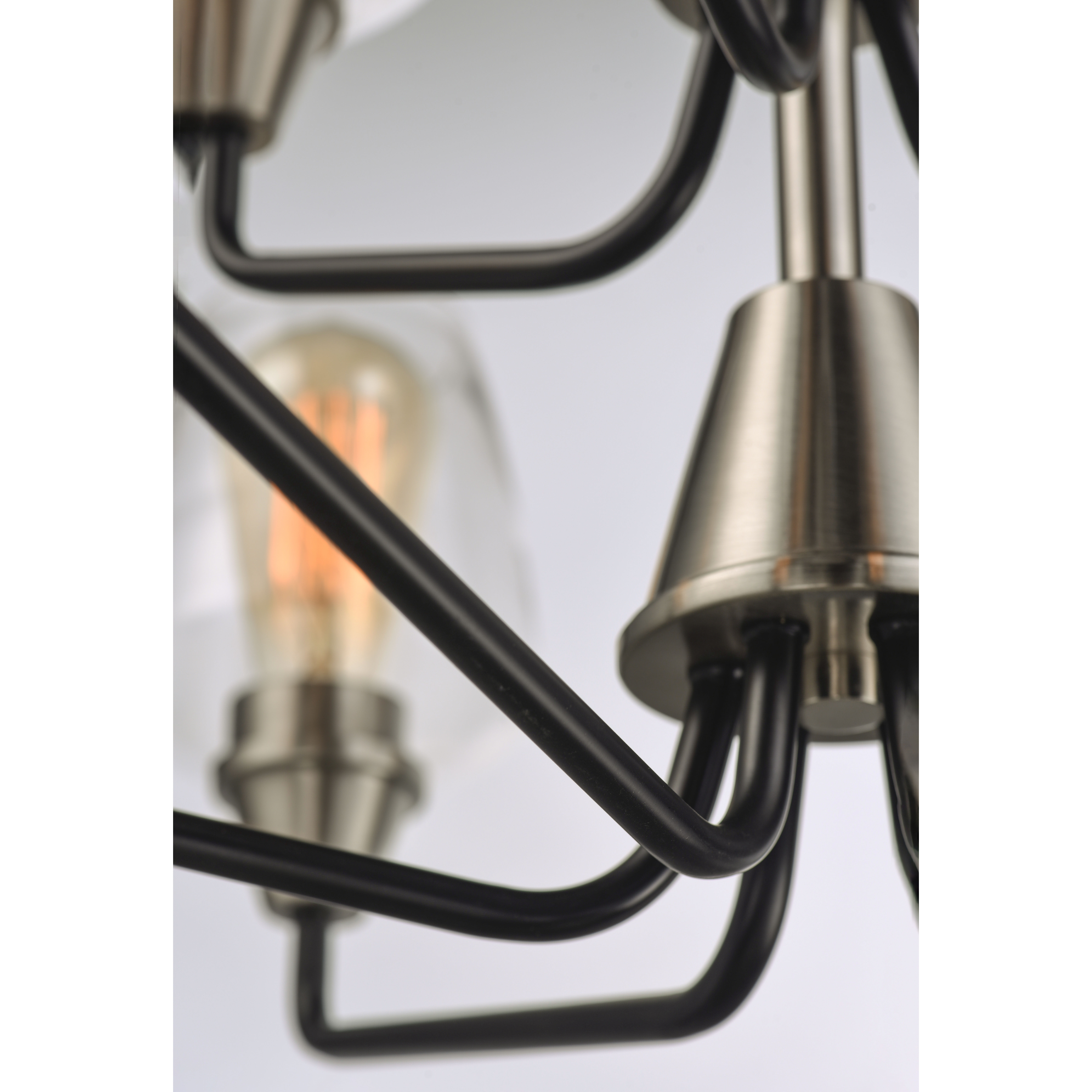 Goblet 9 Light 27 inch Black/Satin Nickel Multi-Tier Chandelier Ceiling Light in Black and Satin Nickel