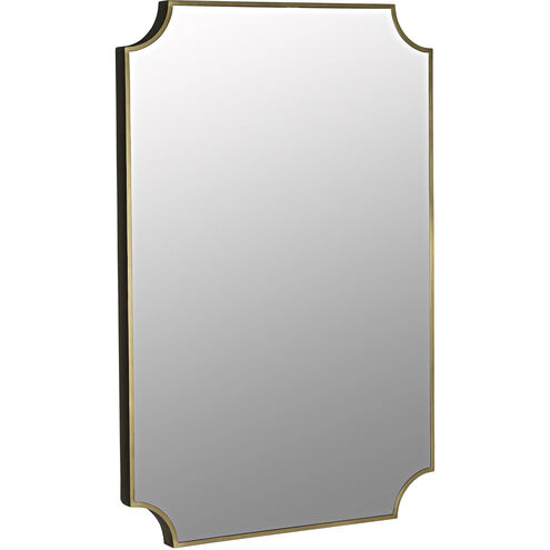 Convexed 46 X 30 inch Antique Brass Mirror