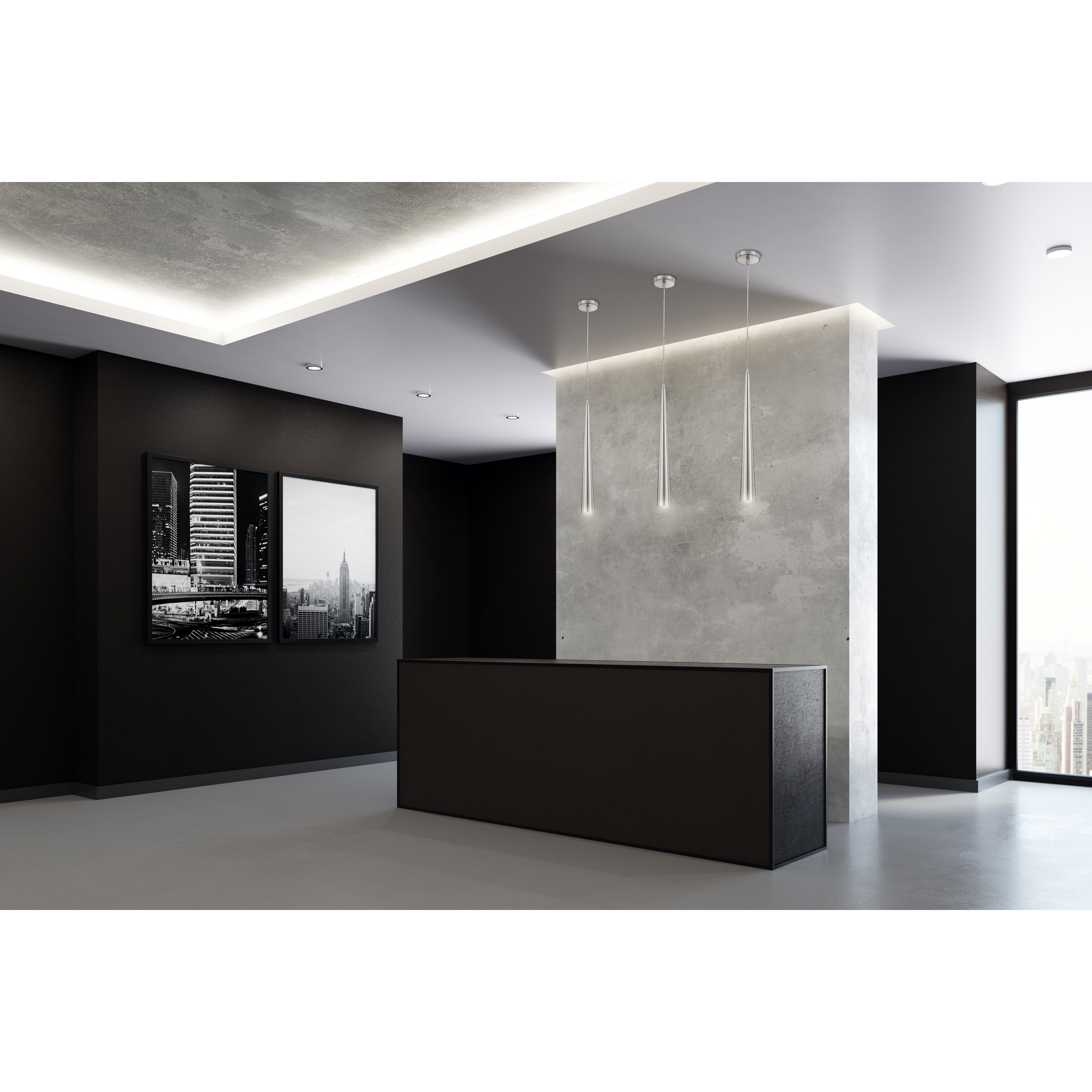 Sliver 1 Light 2.75 inch Polished Nickel Pendant Ceiling Light, Medium