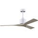 Atlas Nan 52 inch Matte White with Gray Ash Blades Ceiling Fan