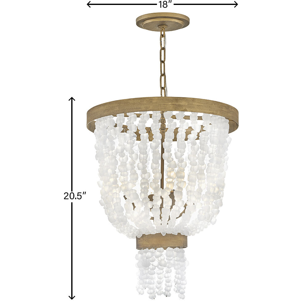 Dune LED 18 inch Burnished Gold Pendant Ceiling Light