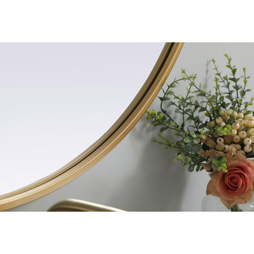 Asha 36 X 30 inch Brass Mirror in 30 x 36