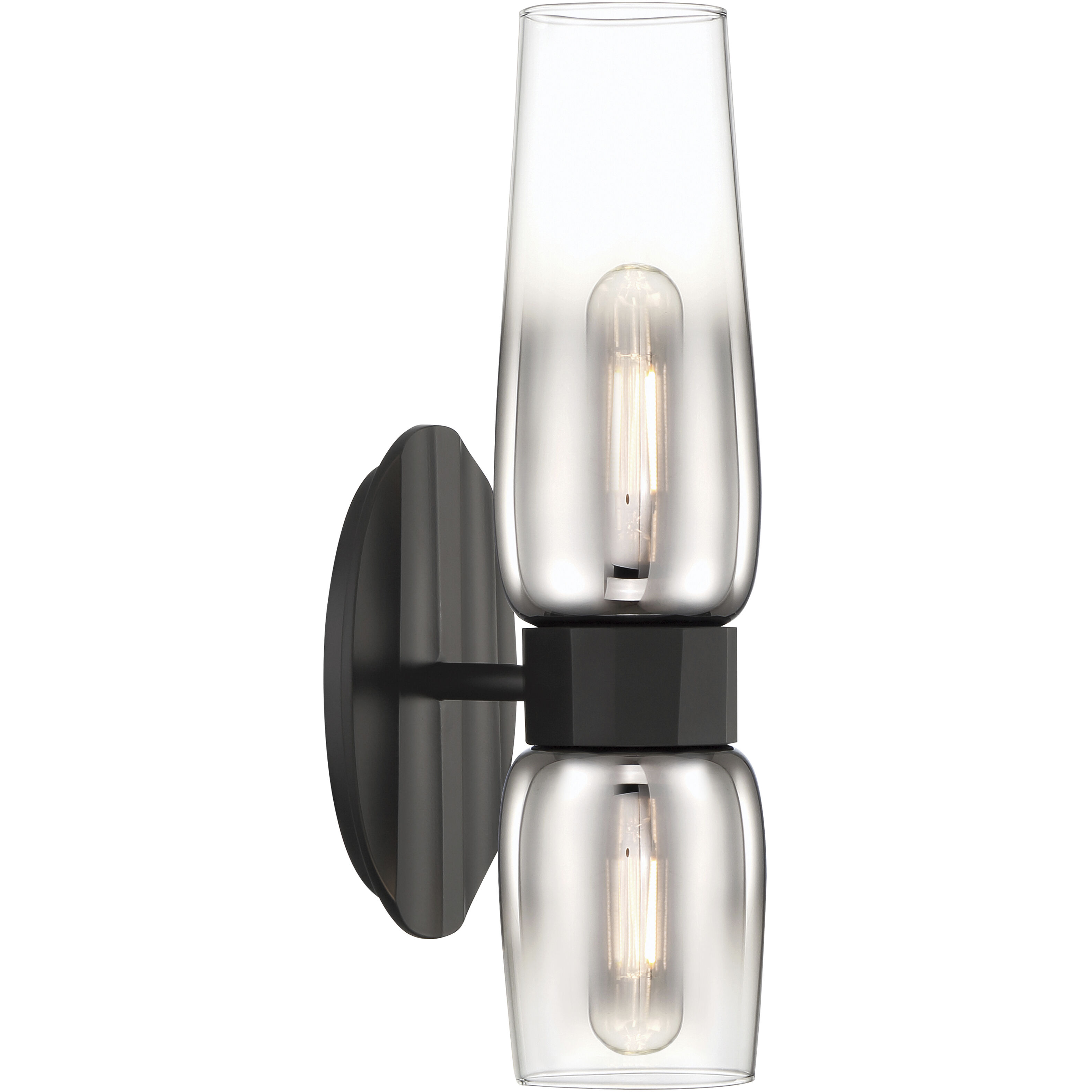 Flame Sconce Wall Light in Matte Black
