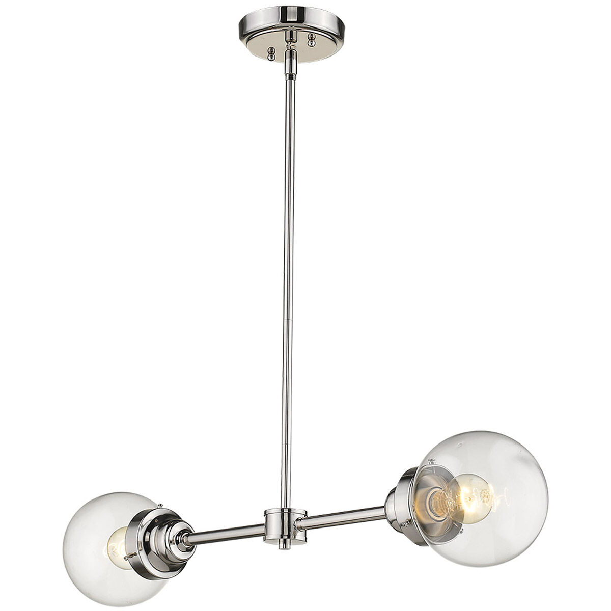 Portsmith 2 Light 30 inch Polished Nickel Island Pendant Ceiling Light