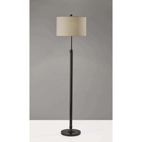 Barton 57 inch 100.00 watt Antique Bronze Floor Lamp Portable Light, Simplee Adesso 