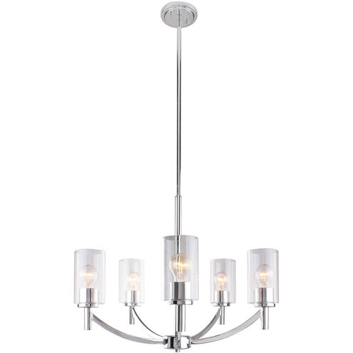 Devora 5 Light 24 inch Chrome Chandelier Ceiling Light