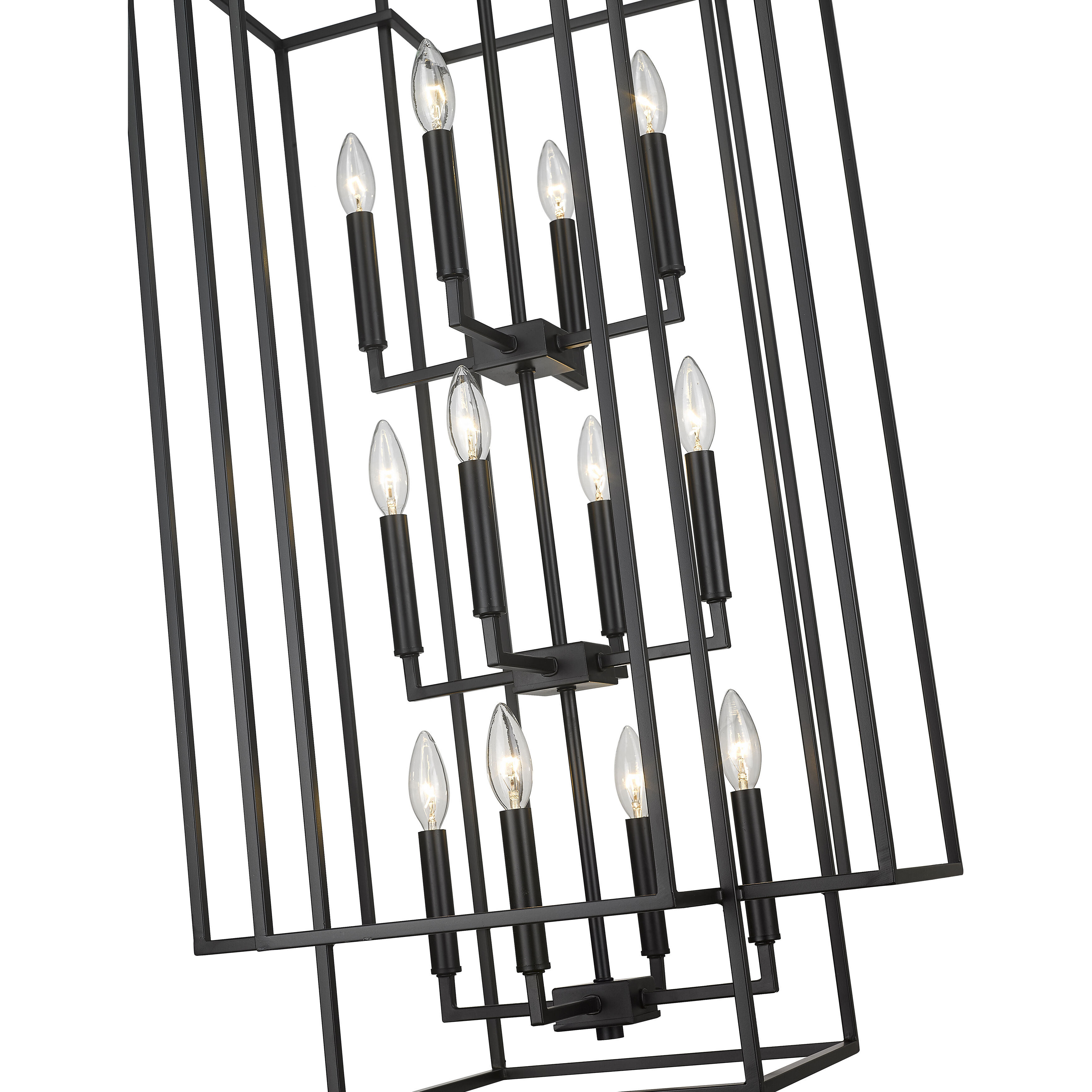 Titania 12 Light 20 inch Matte Black Chandelier Ceiling Light