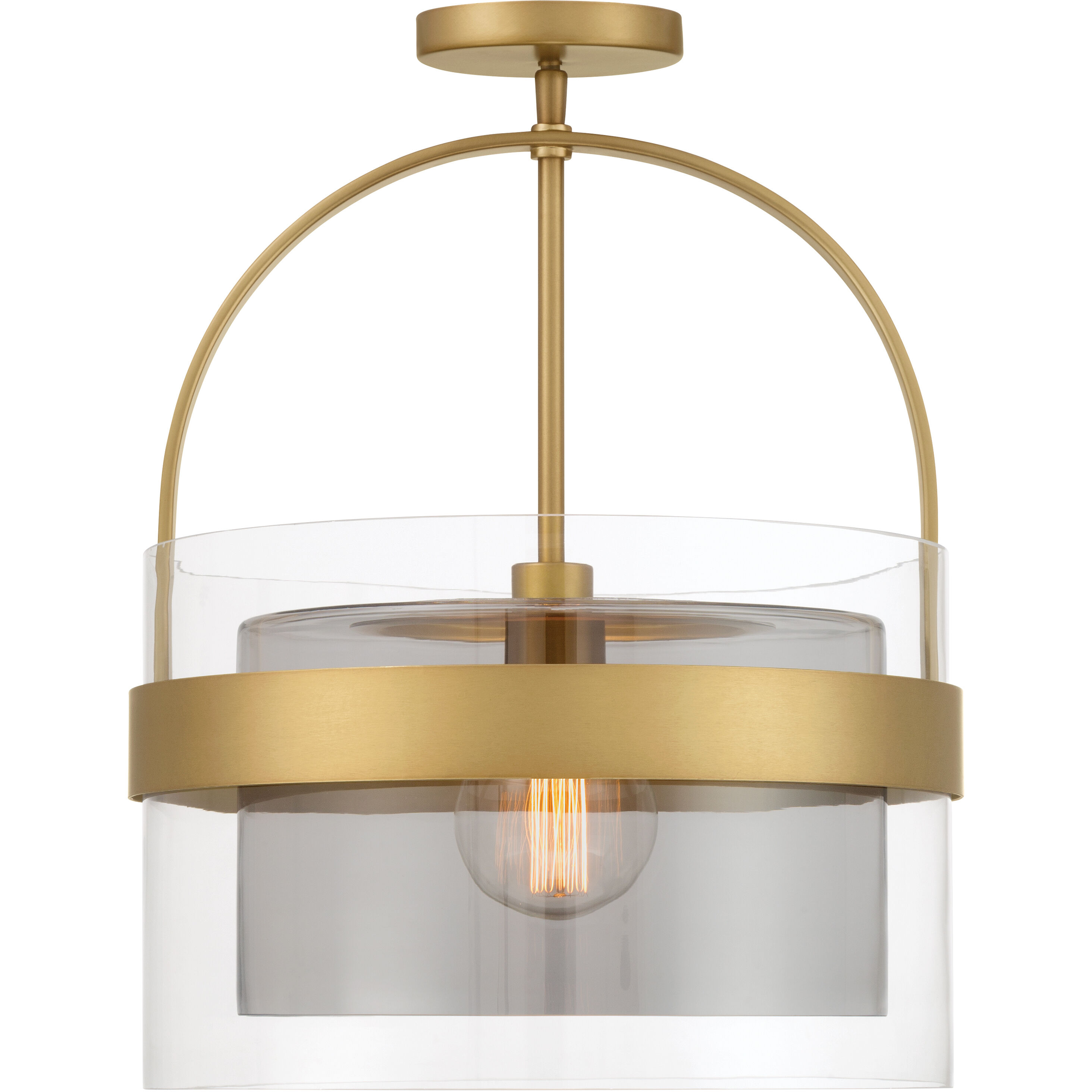 Ravik 1 Light 15.5 inch Legacy Brass Convertible Pendant/Semi-Flush Mount Ceiling Light