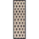Dwell D 96 X 30 inch Black, Khaki, Taupe Rug