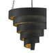 Chiffonade 7 Light 30 inch Antique Black Pendant Ceiling Light, Large