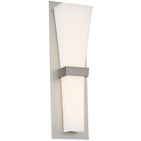 Prohibition LED 4 inch Satin Nickel ADA Wall Sconce Wall Light in 2700K, dweLED