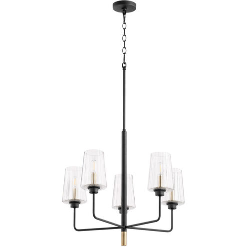 Dalia 5 Light 23 inch Noir with Aged Brass Chandelier Ceiling Light