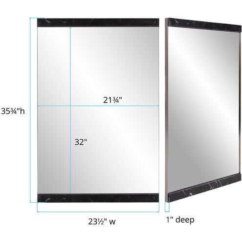 Reese 35.75 X 23.5 inch Black Mirror