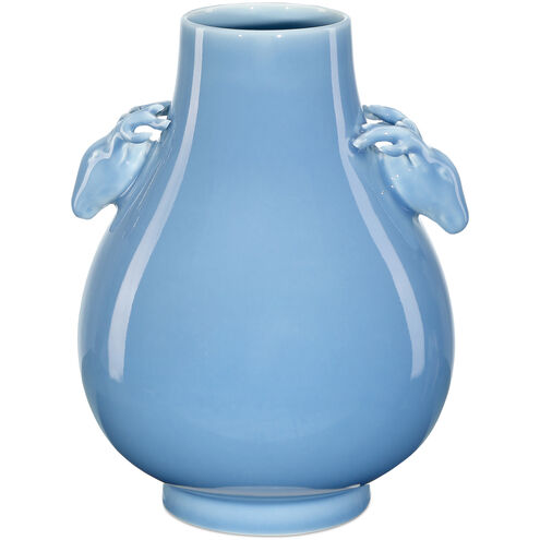 Sky Blue 11.38 X 9 inch Deer Handles Vase