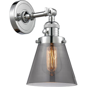 Franklin Restoration Small Cone LED 6 inch Polished Chrome Sconce Wall Light, Franklin Restoration