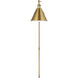 C&M by Chapman & Myers Salem 1 Light 7 inch Satin Brass Wall Bath Fixture Wall Light