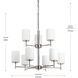 Replay 9 Light 25.5 inch Polished Nickel Chandelier Ceiling Light