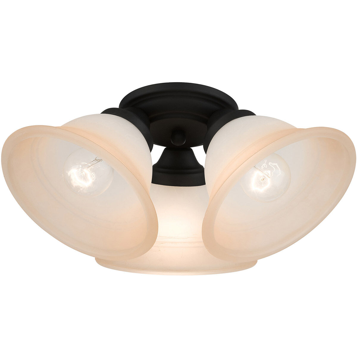 Wynnewood 3 Light 16 inch Black Flush Mount Ceiling Light