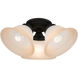 Wynnewood 3 Light 16 inch Black Flush Mount Ceiling Light