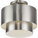Zolana 2 Light 12 inch Brushed Nickel Semi Flush Mount Ceiling Light, Medium