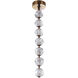 Jackie LED 7.13 inch Satin Brass Pendant Ceiling Light