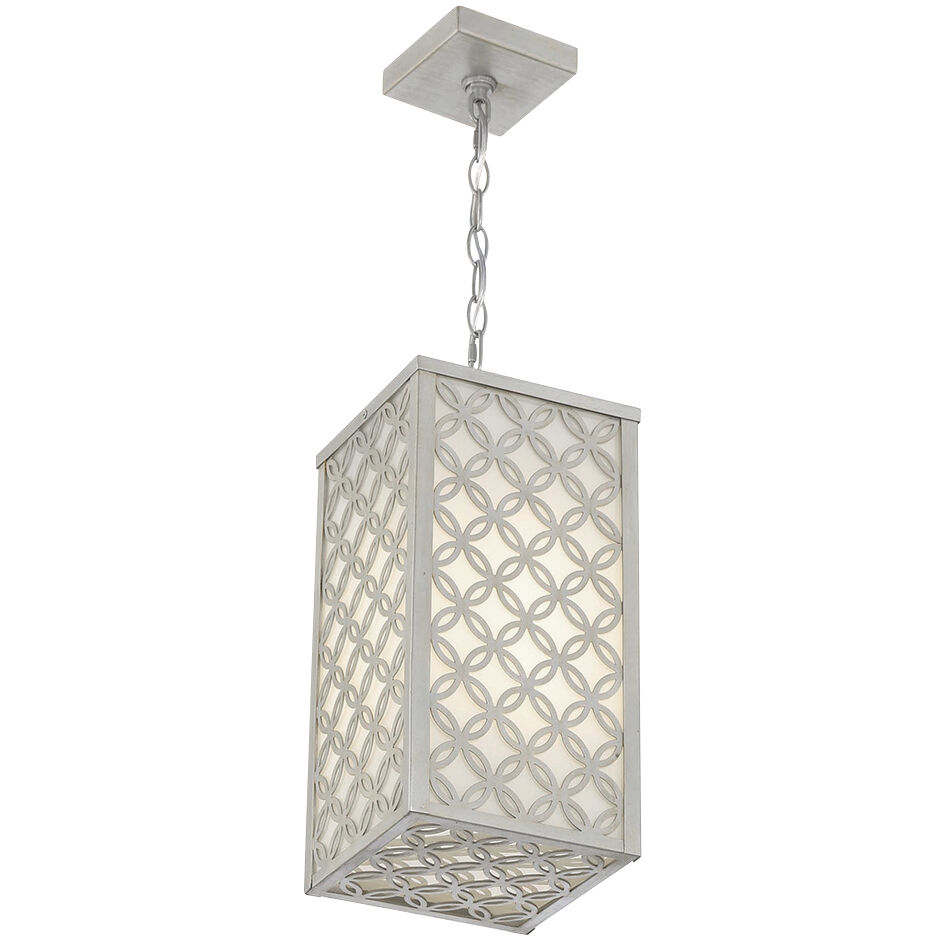 Clover 1 Light 8 inch Aged Silver Outdoor LED Pendant
