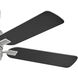 Afton 52 inch Satin Steel with Matte Black, Silver Blades Fan