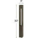 Atlantis 120v 8.00 watt Bronze Landscape Path Bollard, Square