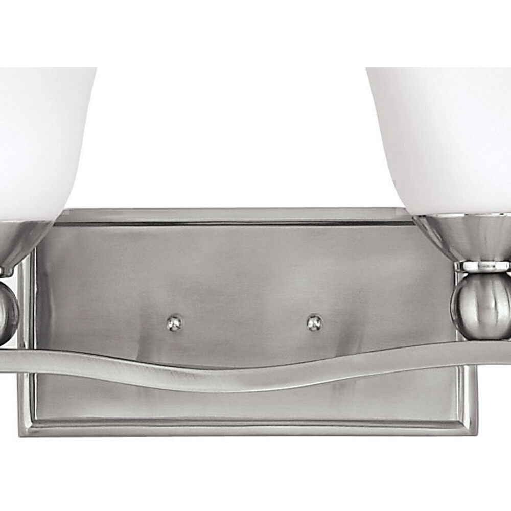 Bolla 4 Light 35.75 inch Brushed Nickel Vanity Light Wall Light in White
