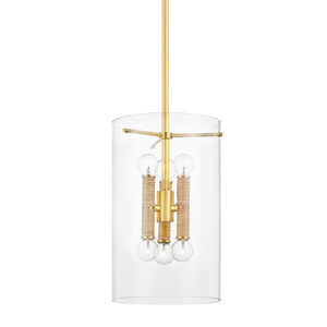 Barlow 6 Light 10 inch Aged Brass Indoor Lantern Ceiling Light