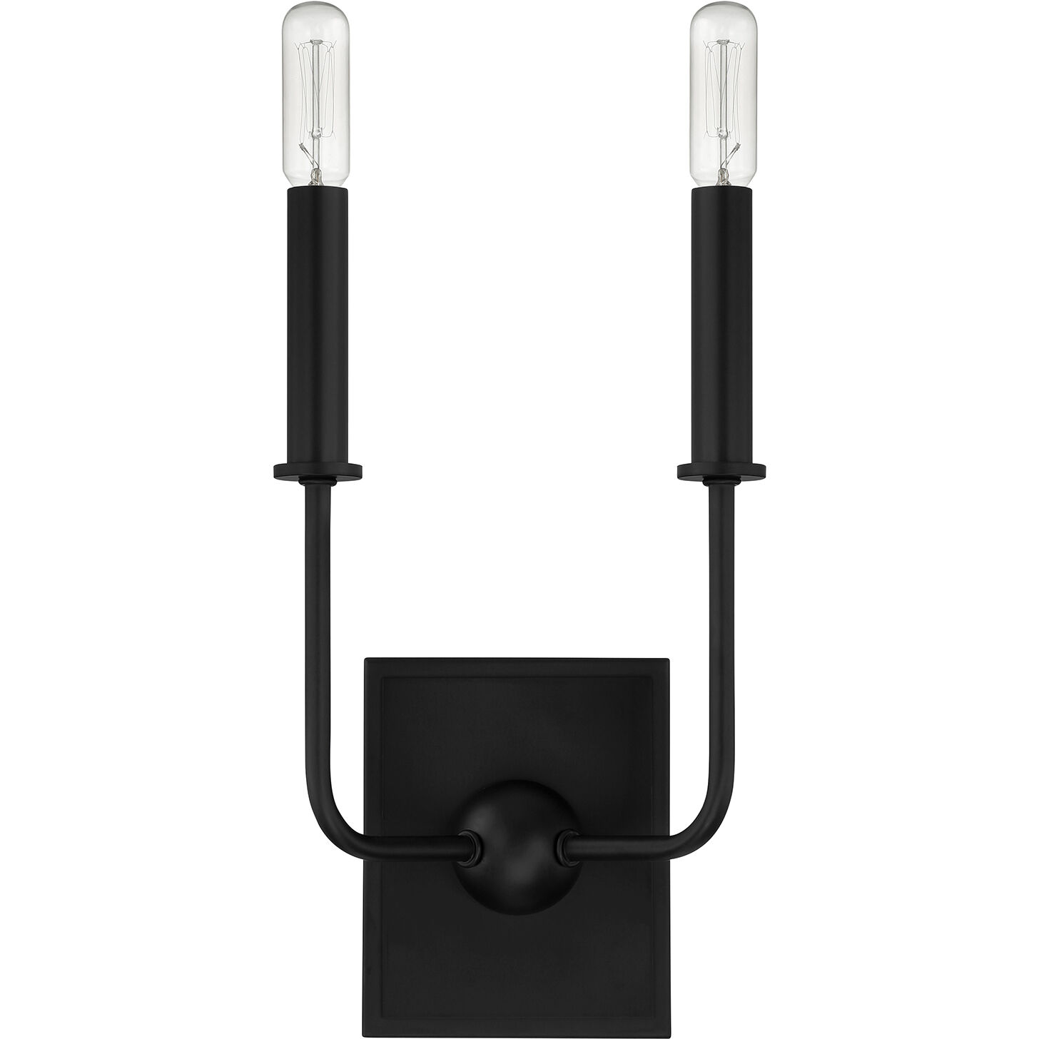 Avondale 2 Light 7 inch Matte Black ADA Wall Sconce Wall Light, Essentials