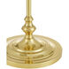 Deauville 25 inch 7 watt Natural and Polished Brass Desk Lamp Portable Light, Suzanne Duin Collection