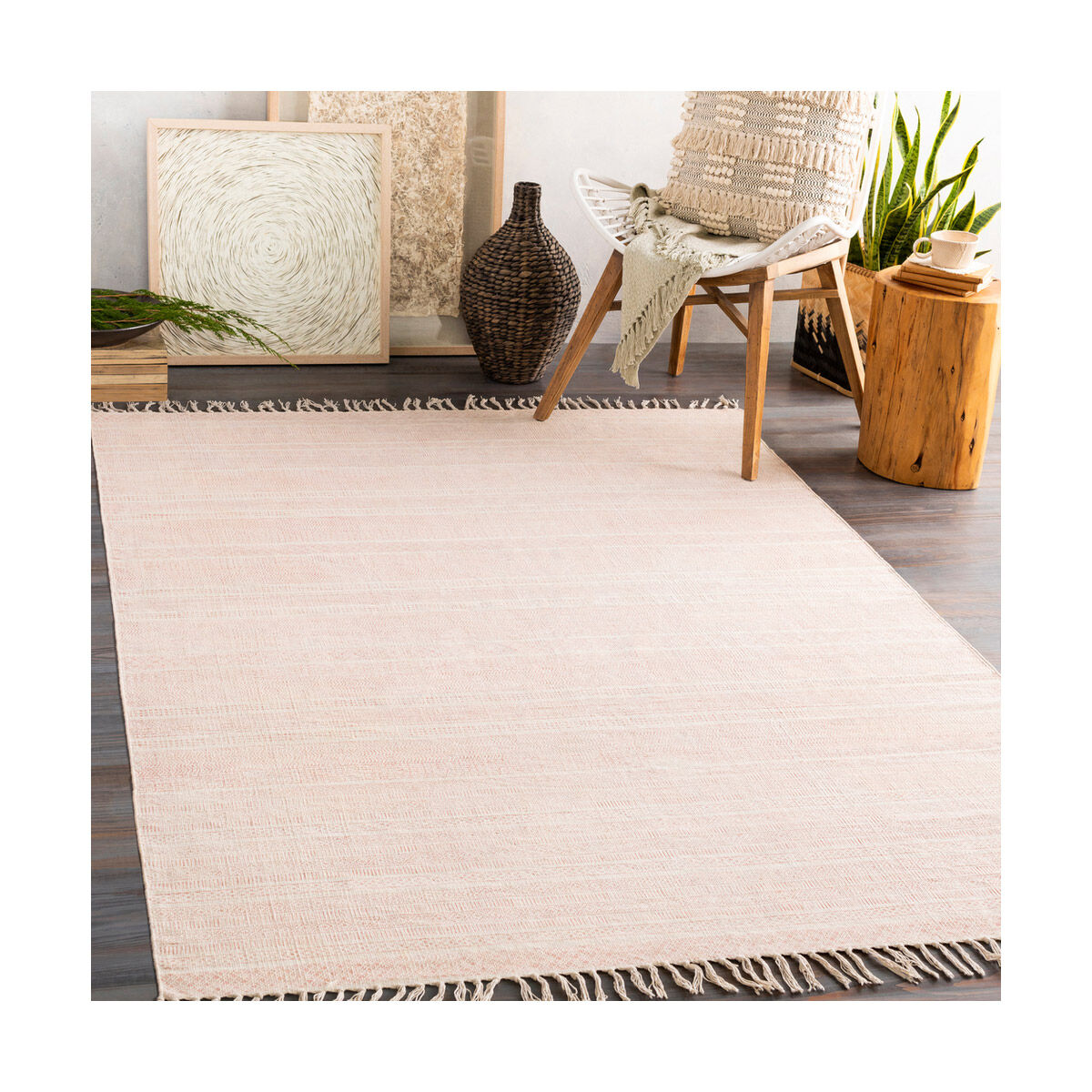 July 120 X 96 inch Coral/Khaki Rugs