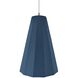 Radiance Collection - Fluted Pendant Ceiling Light in Brushed Nickel, White Cord, Replaceable Bulb, Midnight Sky/Matte White, 9W x 13H, Form+Finish+Function