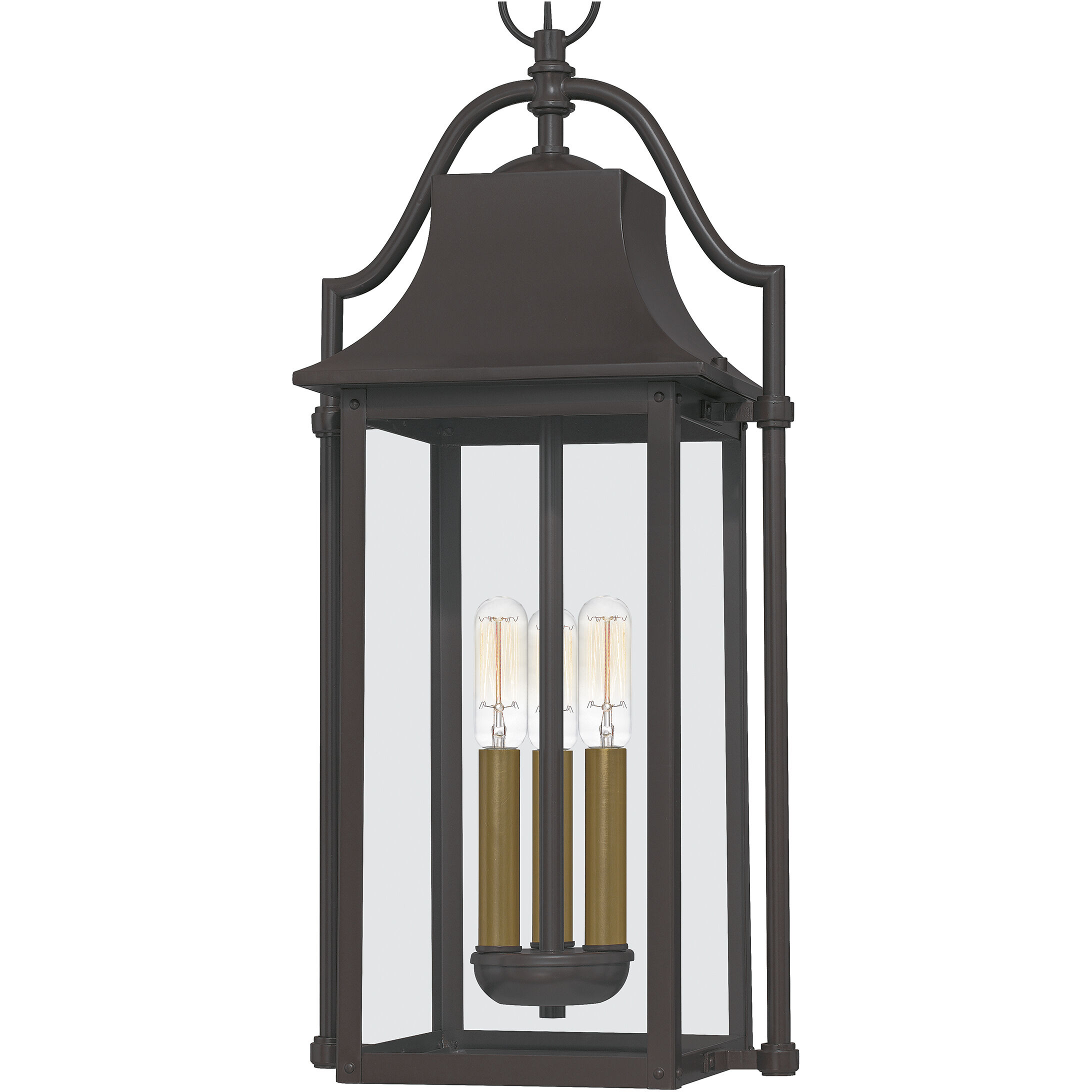 Manning 3 Light 11 inch Western Bronze Outdoor Hanging Lantern