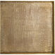 Square Linen Antique Brass Tray, Set of 2