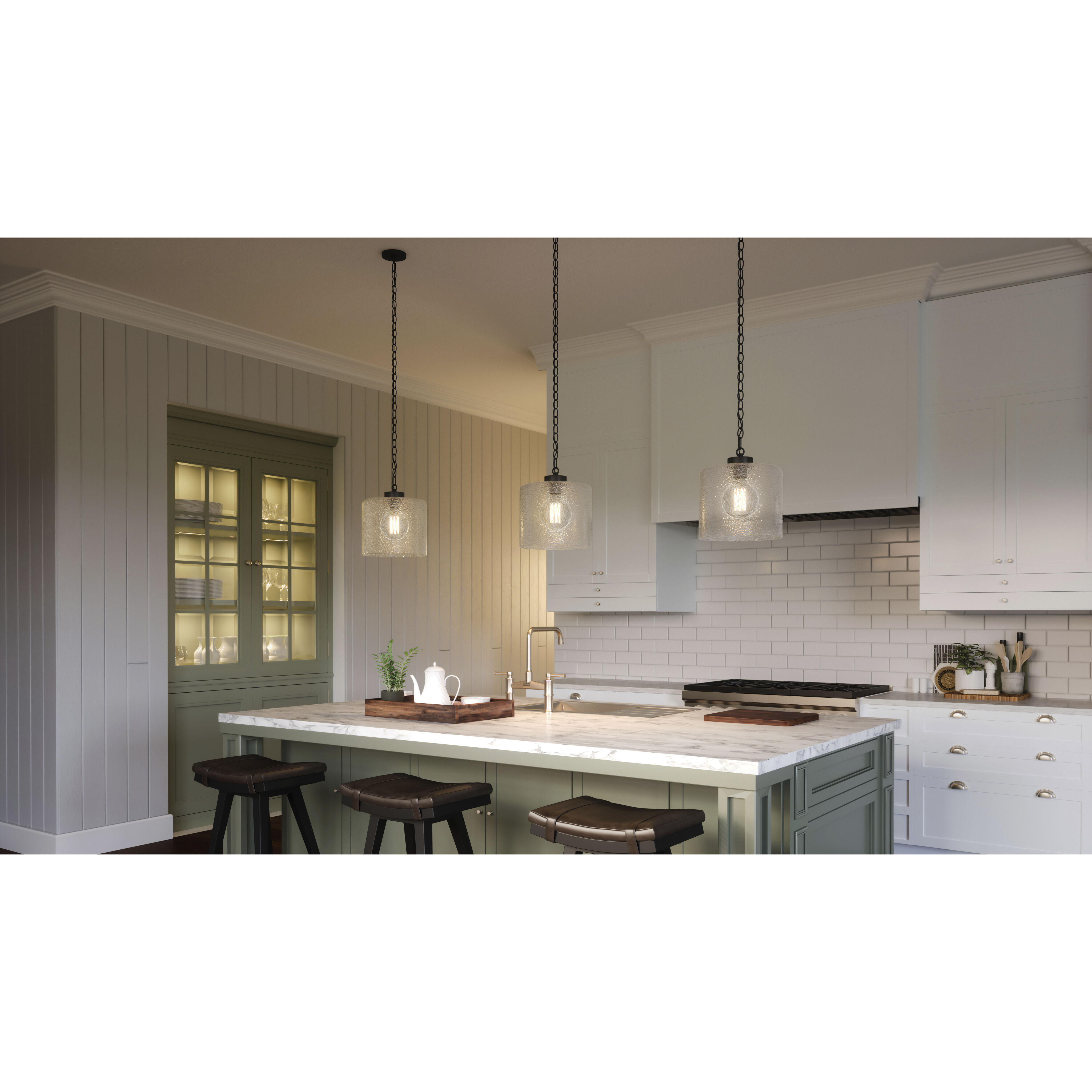 Abner 1 Light 12 inch Matte Black Mini Pendant Ceiling Light